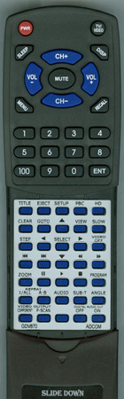 ADCOM GDV870 GDV870 replacement Redi Remote