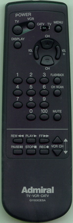 ADMIRAL 64588877 G1153CESA Genuine  OEM original Remote