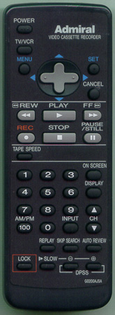ADMIRAL RRMCG0200AJSA G0200AJSA Genuine  OEM original Remote