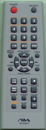 AIWA 1-477-915-11 RMZ20019 Genuine  OEM original Remote