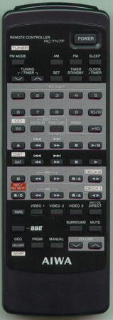 AIWA 80VR2013010 RCTN7F Genuine  OEM original Remote