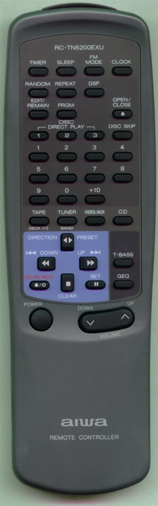 AIWA 83NFF621010 RCTN5200EXU Refurbished Genuine OEM Remote