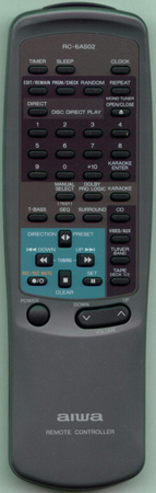AIWA 86MAP701010 RC6AS02 Genuine  OEM original Remote