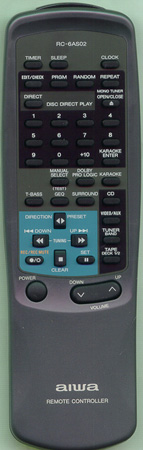 AIWA 86MAP702010 RC6AS02 Genuine  OEM original Remote