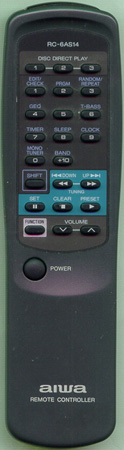 AIWA 86NFZ638010 RC6AS14 Genuine  OEM original Remote