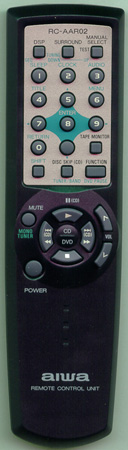 AIWA 8AAR2701010 RCAAR02 Genuine  OEM original Remote