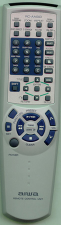 AIWA 8ADJV701010 RCAAS03 Genuine  OEM original Remote