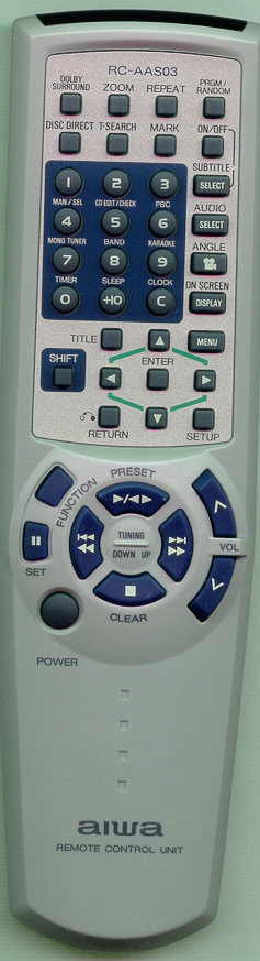 AIWA 8ADJV701010 RCAAS03 Refurbished Genuine OEM Original Remote