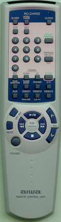 AIWA 8ZAR3702010 RCZAR02 Genuine  OEM original Remote