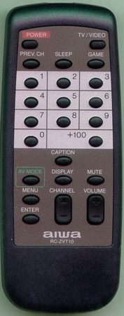 AIWA 8ZJBJ953010 RCZVT10 Genuine  OEM original Remote