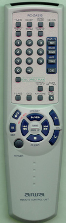 AIWA 8ZNFV704010 RCZAS15 Genuine  OEM original Remote