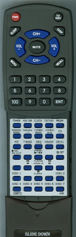 AIWA U-0089-572-U RCZAS04 replacement Redi Remote