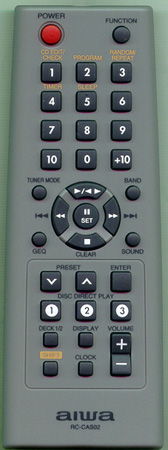 AIWA U-0006-114-U RCCAS02 Genuine  OEM original Remote