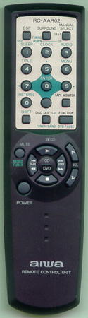 AIWA U-0047-545-U RCAAR02 Genuine  OEM original Remote