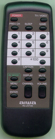 AIWA U-0085-639-U RCZVT09 Genuine  OEM original Remote
