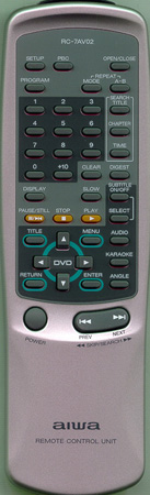 AIWA 87AV1637010 RC7AV02 Genuine OEM original Remote