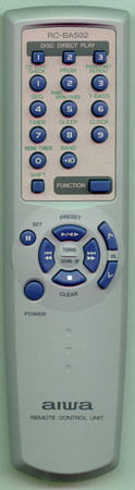 AIWA 8BNF7702010 RC-BAS02 Genuine OEM original Remote