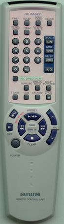 AIWA 8ZNFD702010 RC-ZAS22 Genuine  OEM original Remote