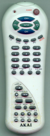AKAI CFTD1529W Genuine  OEM original Remote
