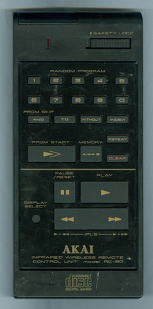 AKAI RC-80 Genuine OEM Original Remote