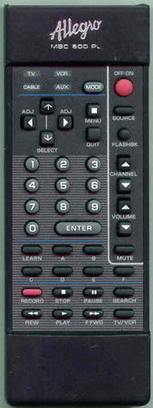 ALLEGRO 124-00190-09 MBC500PL Genuine  OEM original Remote