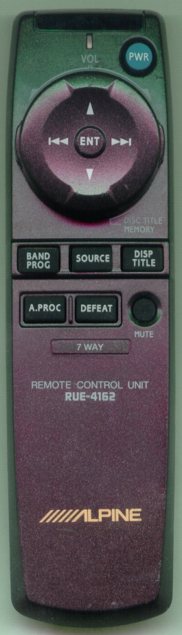 ALPINE RUE-4162 RUE4162 Refurbished Genuine OEM Original Remote