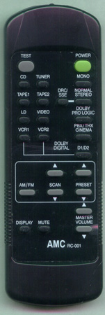 AMC AV81HT RC81HT Genuine OEM original Remote