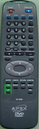 APEX DVR383 DVR383 Genuine  OEM original Remote