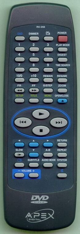 APEX RC250 RC250 Refurbished Genuine OEM Original Remote