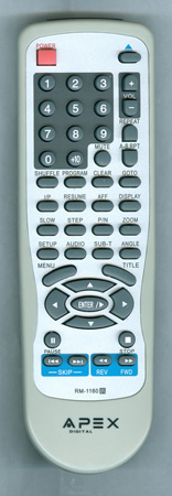 APEX RM-1160 RM1160 Genuine  OEM original Remote