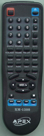 APEX RM1300 RM-1300 Genuine  OEM original Remote