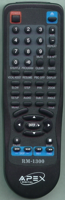 APEX RM1300 RM1300 Refurbished Genuine OEM Original Remote