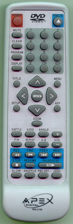 APEX RM2100 RM2100 Genuine  OEM original Remote