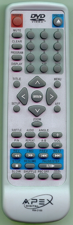 APEX RM2100 RM2100 Refurbished Genuine OEM Original Remote