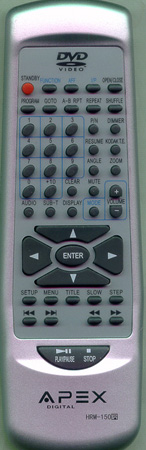 APEX HT150WRM HRM150 Genuine OEM original Remote