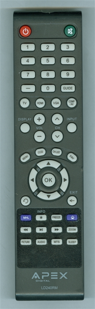 APEX LD240RM Genuine OEM Original Remote