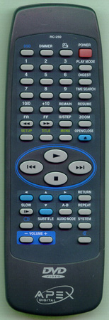 APEX RC-250 Genuine OEM original Remote