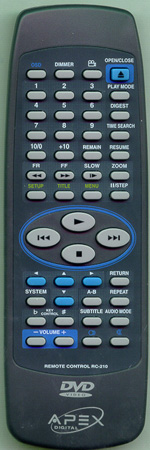 APEX RC210 RC210 Genuine OEM original Remote