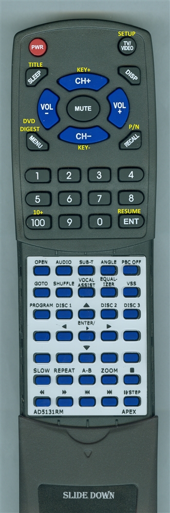 APEX AD5131RM RM5000 replacement Redi Remote