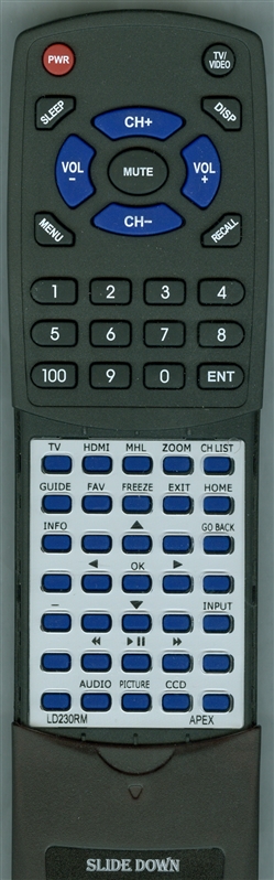 APEX LD230RM replacement Redi Remote