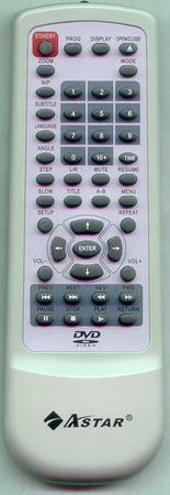 ASTAR DVD3100 Genuine  OEM original Remote