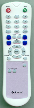 ASTAR RLM2001 Genuine  OEM original Remote
