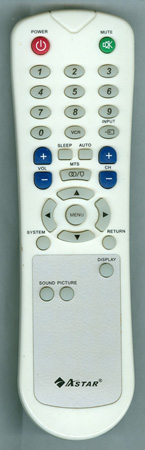 ASTAR LTV1501 Genuine OEM original Remote
