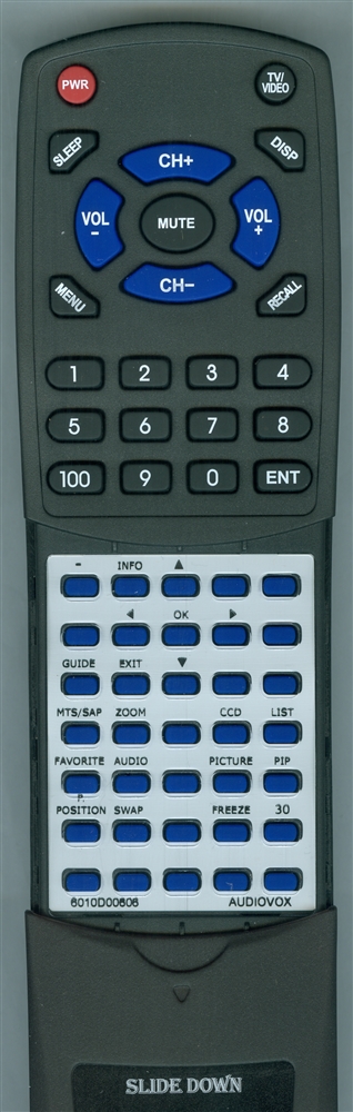 AUDIOVOX 6010D00606 replacement Redi Remote