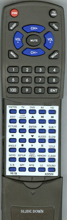 AUDIOVOX FPE1708 replacement Redi Remote
