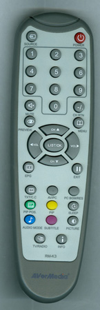 AVERMEDIA 0412A200AK3 RM-K3 Genuine  OEM original Remote