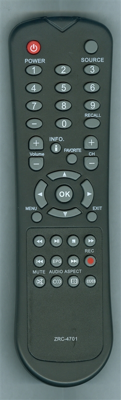 BRITE VIEW ZRC-4701 Genuine OEM original Remote