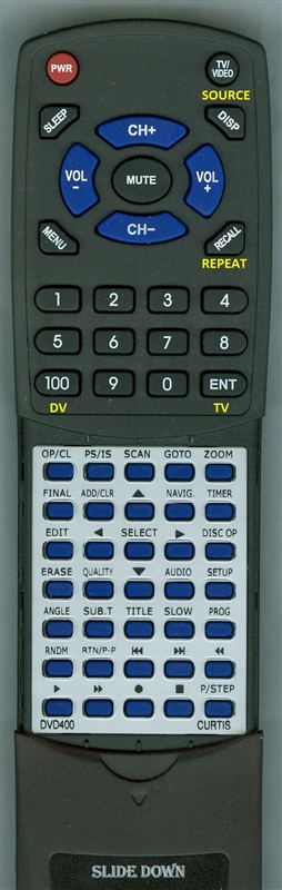 CALIFONE DVD400 INSERT replacement Redi Remote
