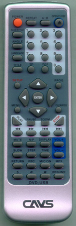 CAVS DVD103G Genuine OEM original Remote