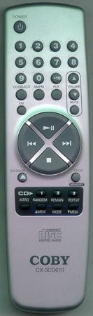 COBY CX3CD610 CX3CD610 Genuine  OEM original Remote